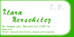 klara merschilcz business card